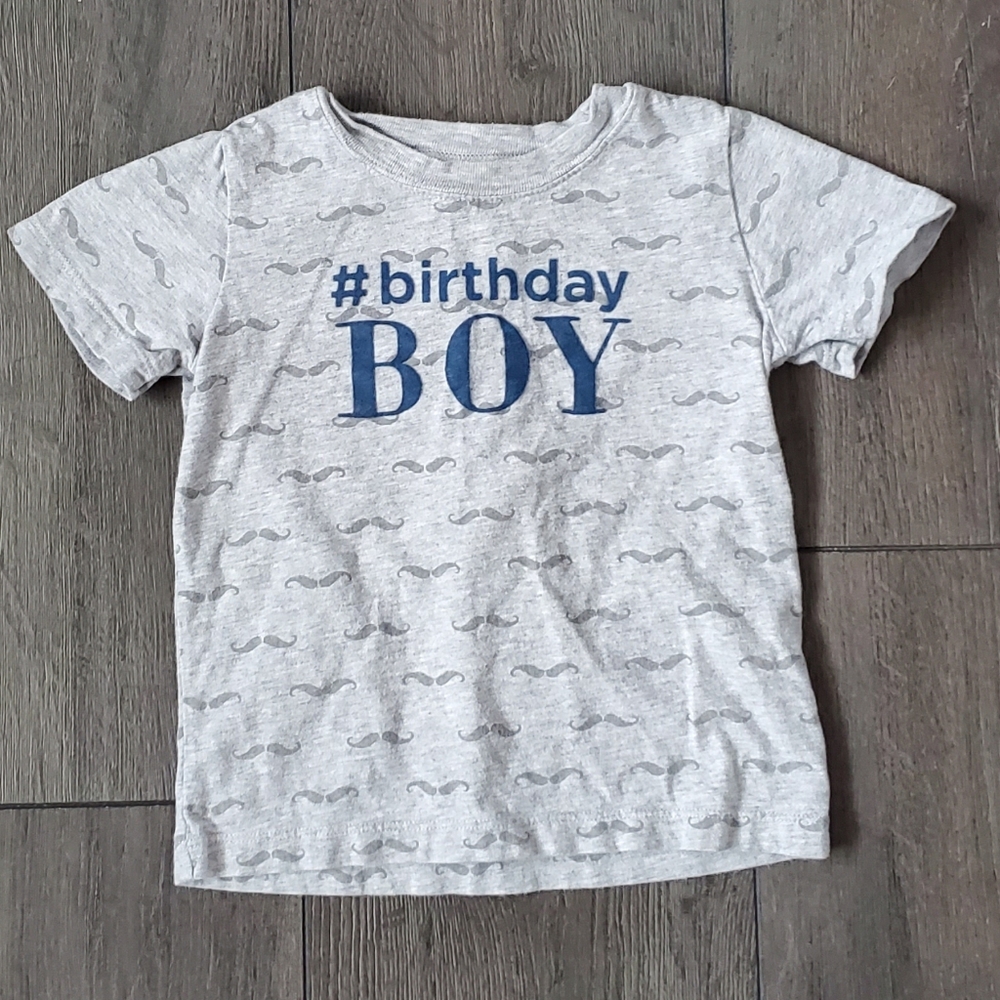 24M Hashtag Birthday Boy Tee With Mustache Detail